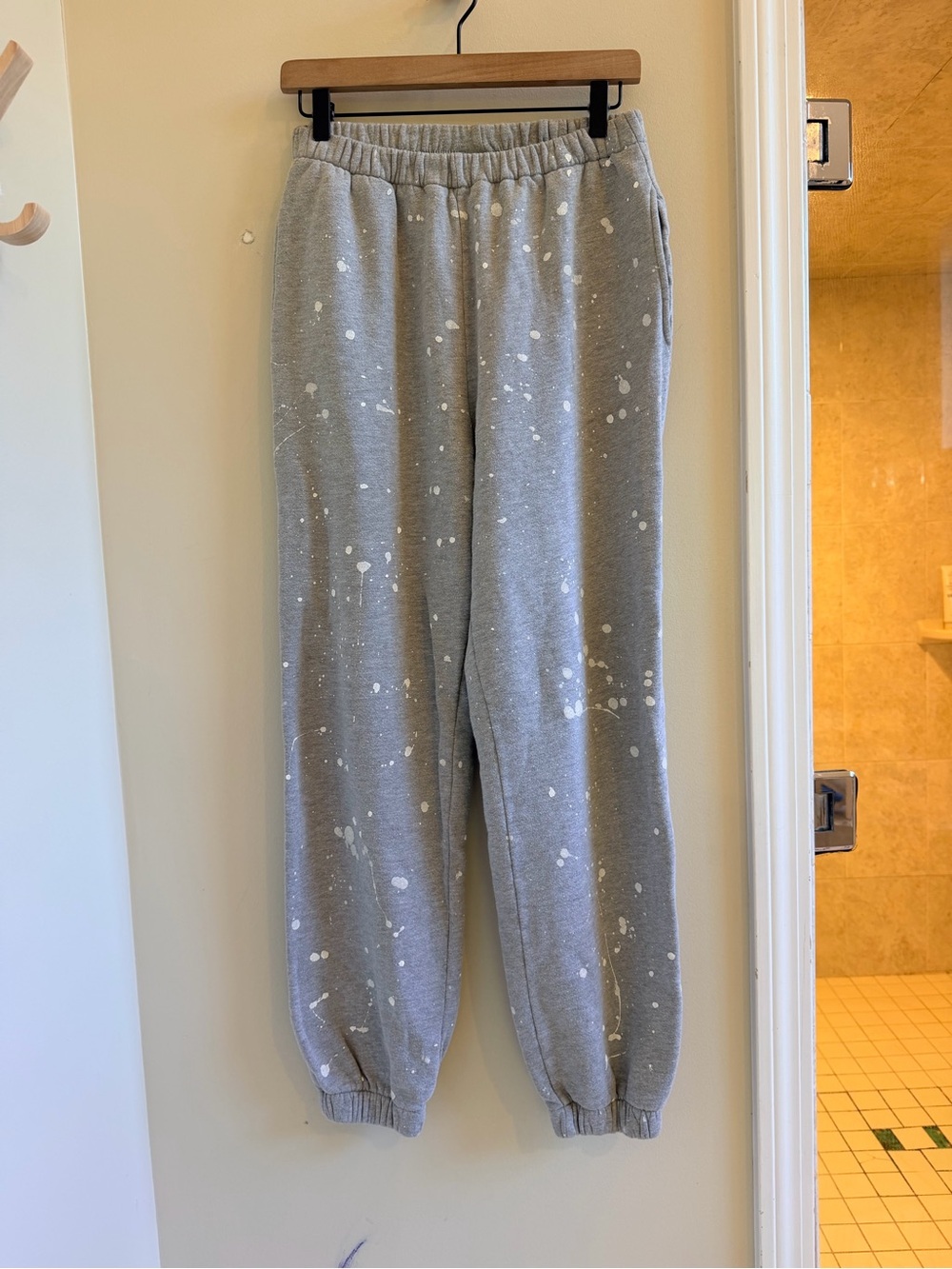 Clare V jogger Sweatpants - Sweatpants - Light Grey Splash Original: $165